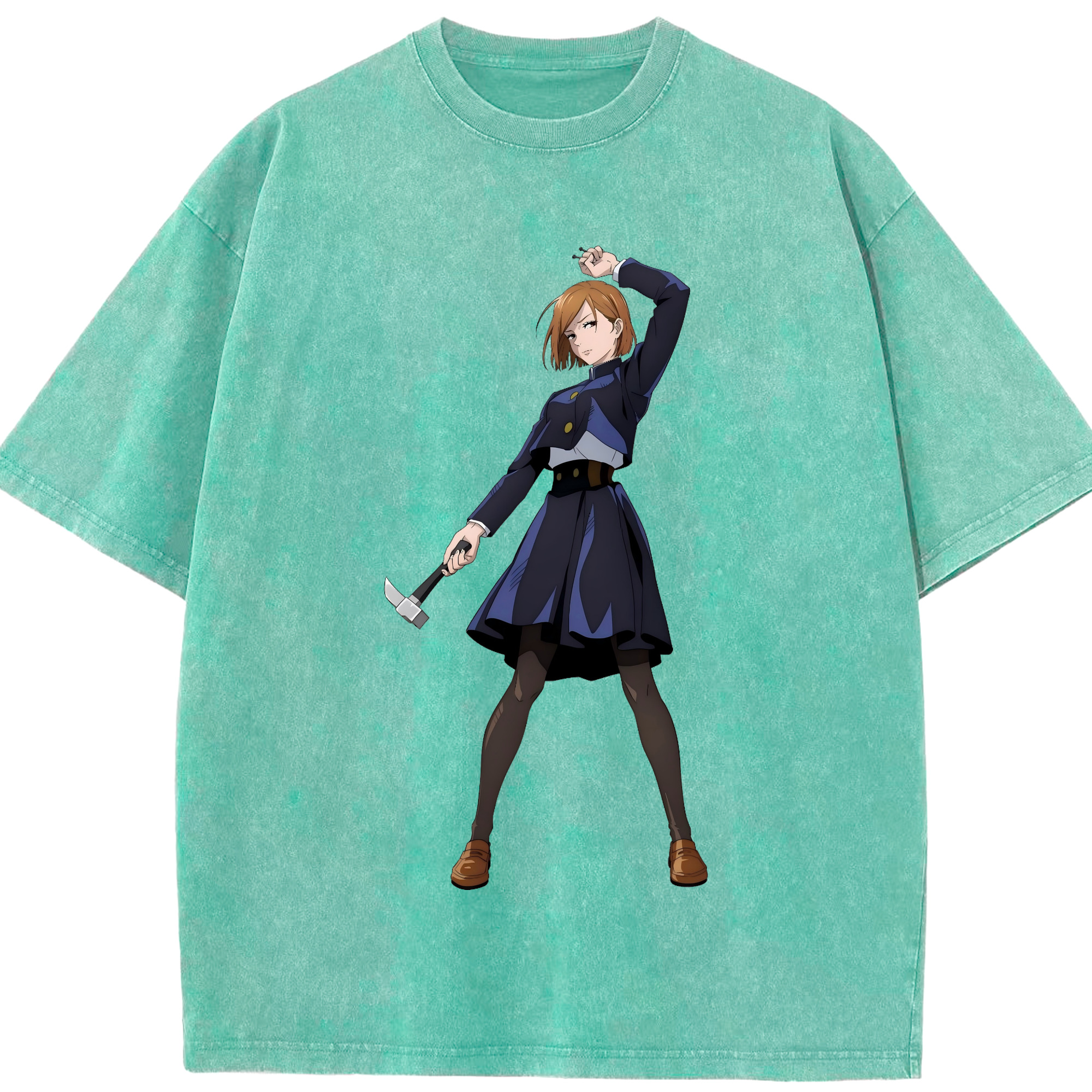 （画像用） 呪術廻戦 Jujutsu Kaisen 綿100% ヴィンテージ風 半袖Tシャツ（フロントプリント）